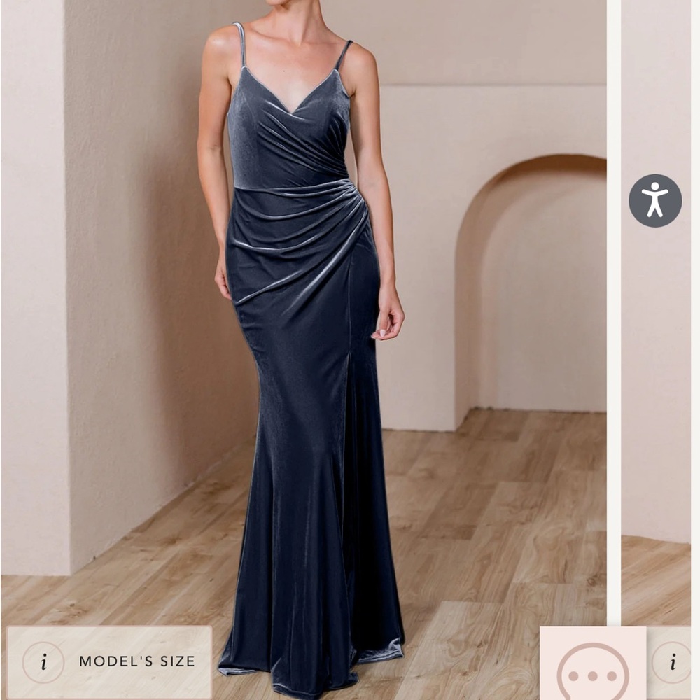 Revelry Rory Velvet Bridesmaid Dress